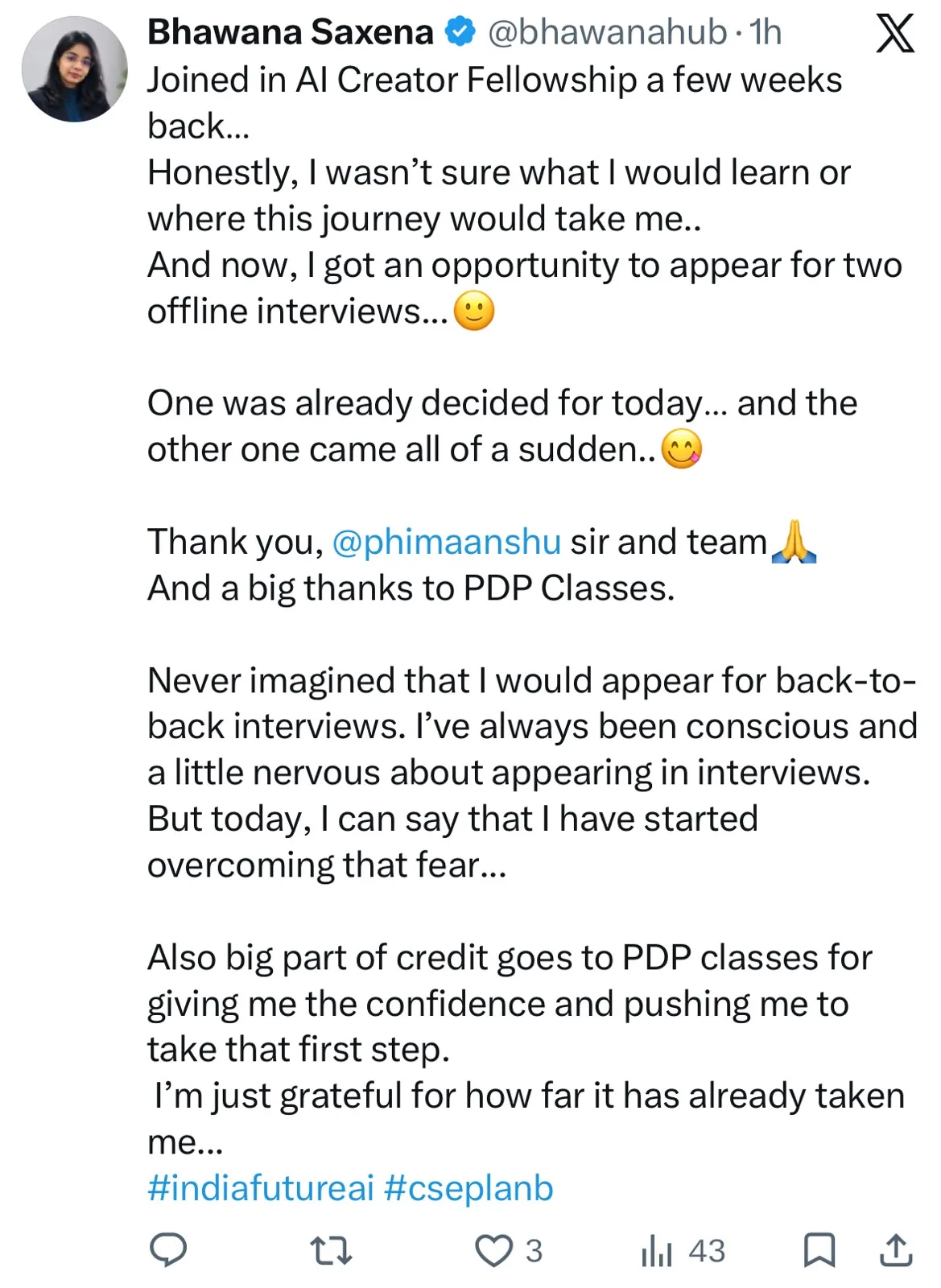 PYQ Mastery 2027 testimonial from a CSEWhy learner