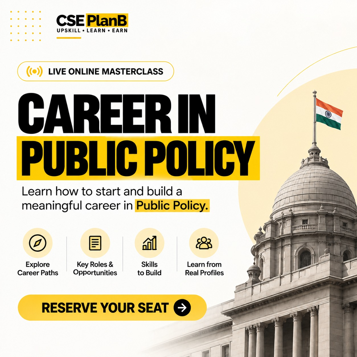 Public Policy Career Masterclass | CSEPlanB preview