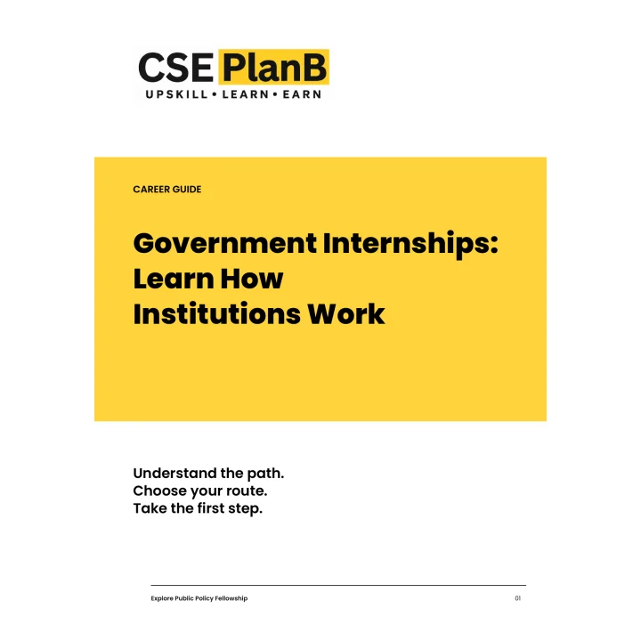 Government Internships guide cover